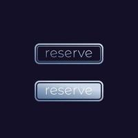 reserve buttons for web and app, vector