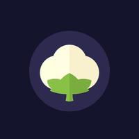 cotton icon in flat style vector