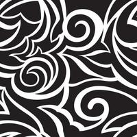 Vector texture of black color isolated on white background spirals and abstract shapes.