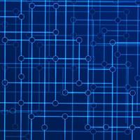 Vector background of lines of connected circles with the effect of neon or glow. Concept of electronic communications and data transfer.