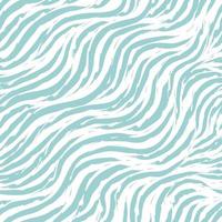 Seamless vector pattern of curving stripes with torn edges. Blue strokes of paint on a white background.