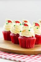 Sweet dessert with cupcake red velvet photo