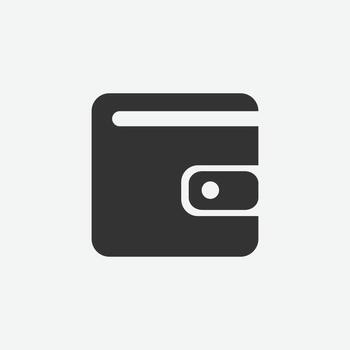 Wallet icon, moneybag symbol vector. Financial and banking flat design with elements for mobile concepts and web sites vector