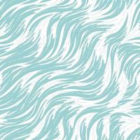 Seamless vector pattern of blue waves on a white background. Sea print in pastel colors. Flow of river or ocean texture