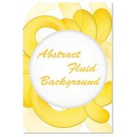 Vertical vector yellow flyer with place for text in the form of a round white button.