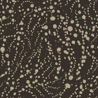 Vector seamless texture of brown color from blots or circles on a dark background. Simple ornament in grunge style