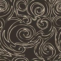 Seamless vector beige pattern of spirals and curls.