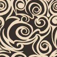 Seamless vector beige pattern of spirals and curls.