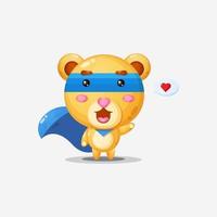 Cute super bear vector