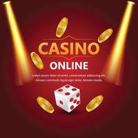 juego de casino con tragamonedas de casino con naipes vector