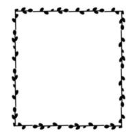 Easter Square frames. Square frame made of willow twigs.Easter wreath made of willow stalks.Vector flat illustration. Design for invitations,printing. Vector illustration