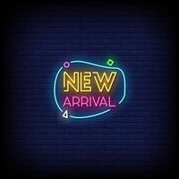 New Arrival Neon Signs Style Text Vector