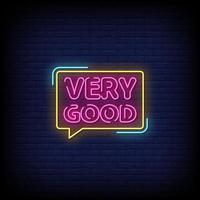 Very Good Neon Signs Style Text Vector