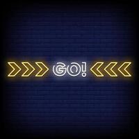 Go Neon Signs Style Text Vector