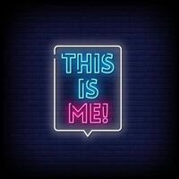 This Is Me Neon Signs Style Text Vector