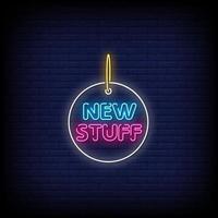 New Stuff Neon Signs Style Text Vector