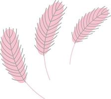 Birds feather. Chicken or goose feather vector