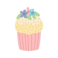 Easter cake. Easter cupcake. Vector illustration