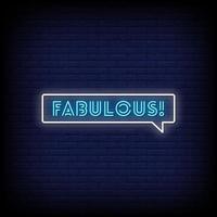 Fabulous Neon Signs Style Text Vector