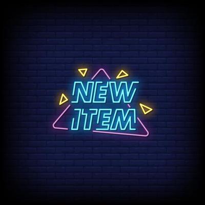 New Item Neon Signs Style Text Vector