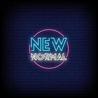 New Normal Neon Signs Style Text Vector