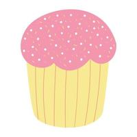 Holiday cupcake. Easter or birthday cake vector