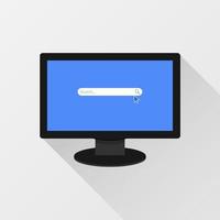 Search bar concept on blank screen computer vector illustration