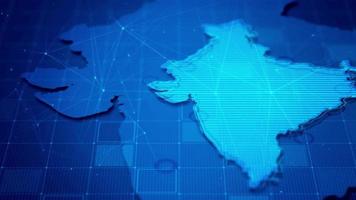digitale india cyber kaart achtergrond