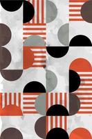 Seamless Bauhaus Style Abstract Geometric Pattern, abstract geometric background vector