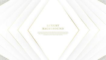 Abstract luxury background. White and gold color with space for content. Premium and elegant design. vector