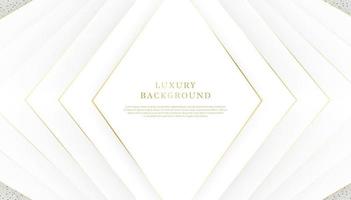 Abstract luxury background. White and gold color with space for content. Premium and elegant design. vector