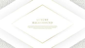 Abstract luxury background. White and gold color with space for content. Premium and elegant design. vector