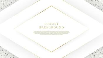 Abstract luxury background. White and gold color with space for content. Premium and elegant design. vector