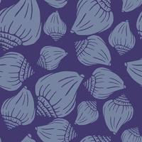 Seamless pattern with seashells. Marine background.  Hand drawn vector illustration in sketch style. Perfect for greetings, invitations, coloring books, textile, wedding and web design.