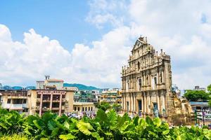 ruinas de st. Paul Church en la ciudad de Macao, China foto