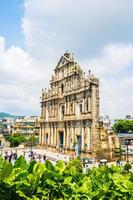 ruinas de st. Paul Church en la ciudad de Macao, China foto