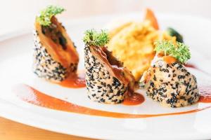 Chicken roll steak photo