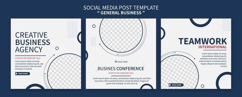 Creative minimalist general business agency social media post template design. Banner promotion. Corporate advertising vector