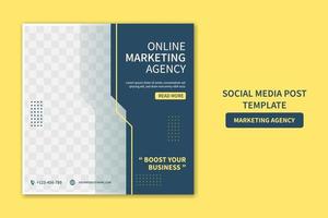 Set of Professional general business digital marketing agency social media post template collection. online web promotion banner vector