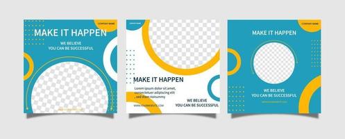 Creative vector modern Business ads social media post template banner collection. online web promotion