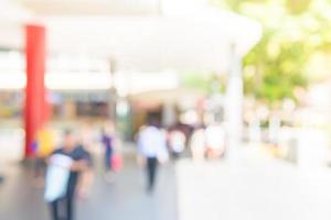 Blur people in rush hours at orchard road photo