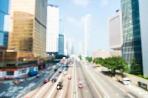 Abstract blur hong kong city background photo