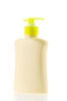 Blank plastic soap bottle photo