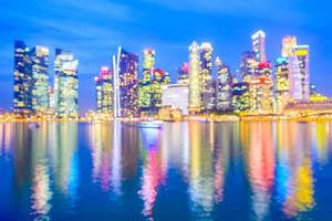 Abstract defocused Singapore city background photo