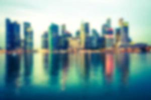 Abstract defocused Singapore city background photo