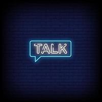 Talk Neon Signs Style Text Vector