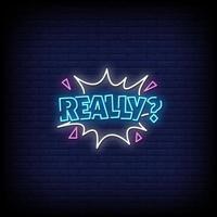 Really Neon Signs Style Text Vector