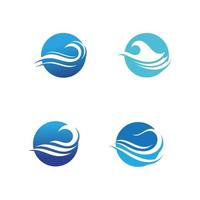 Fresh water wave logos vector