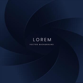 Abstract dark blue curved background with a space for your text. vector