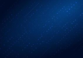 Abstract futuristic technology digital lines dot and arrow on dark blue color background. vector